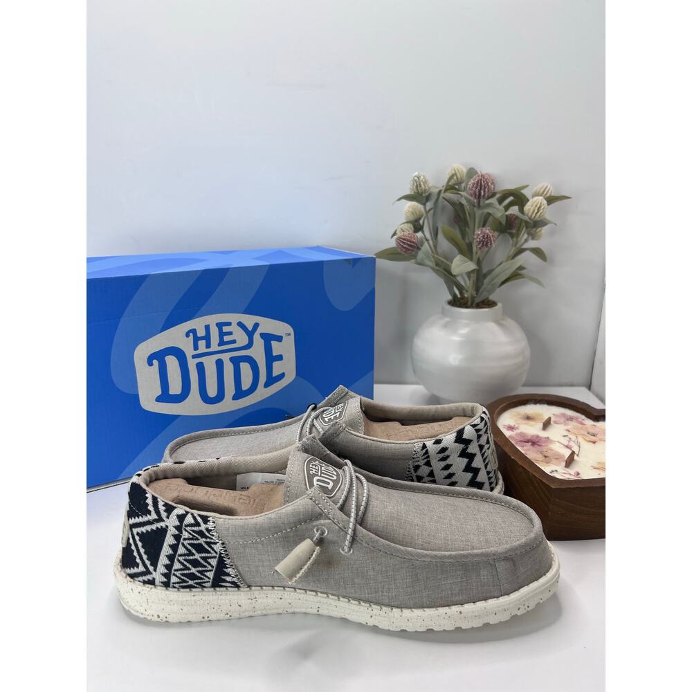 New Hey Dude Wally Funk Jacquard Slip-On Casual Loafers Gray Men's 9 NWB - Picture 7 of 10